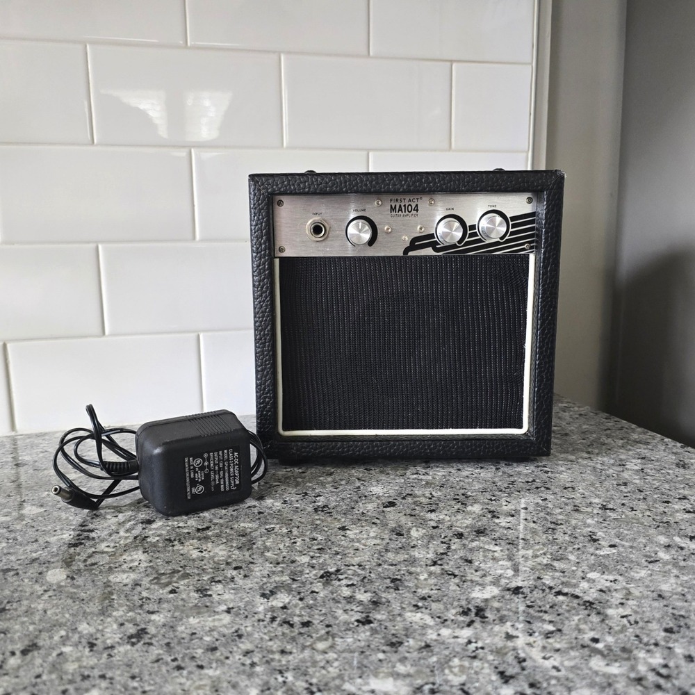 First Act MA104 Guitar Amplifier Black Portable Practice Mini Amp